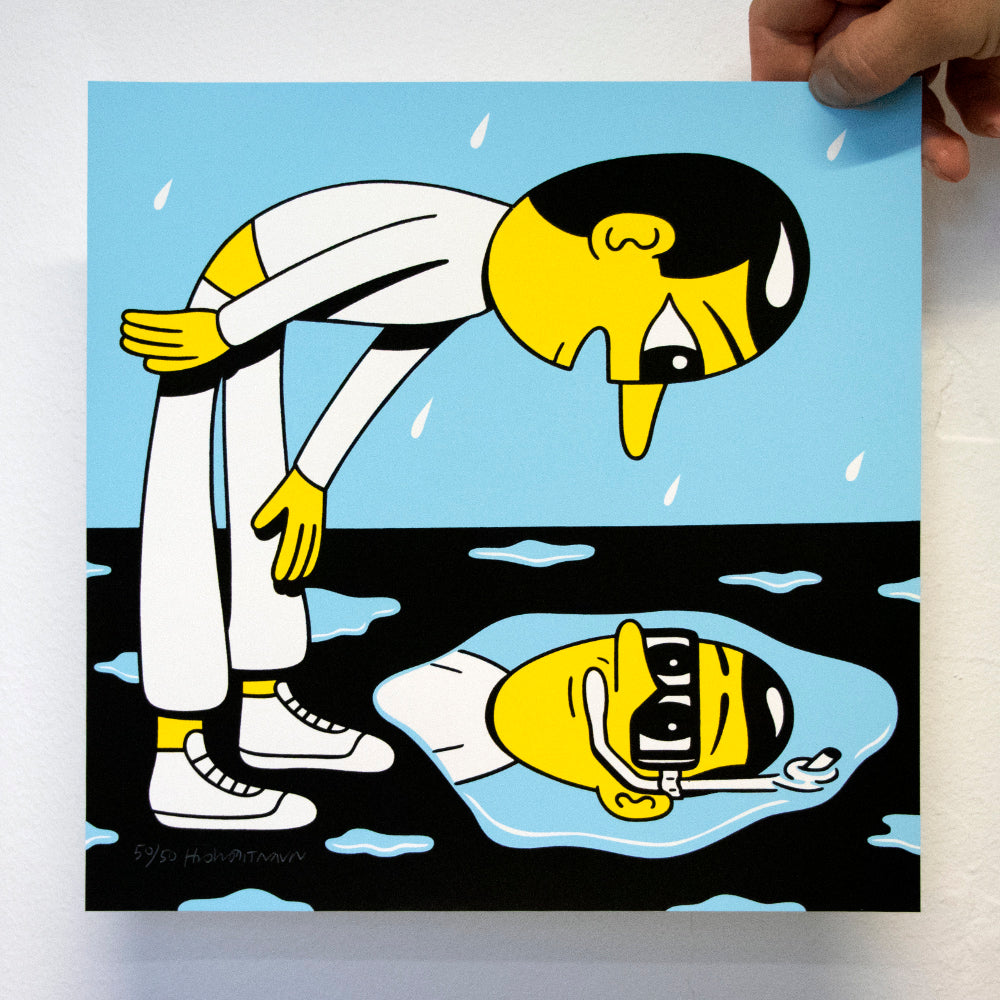 The Puddle New Silkscreen Print Available In The Webshop 25 X 25 Cm Huskmitnavn