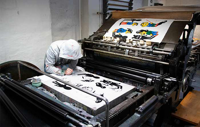 Lithographic printing at Hostrup-Pedersen & Johansen. Prints available in my web shop.