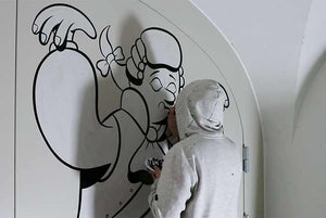 Murals at the Museum Of Copenhagen. Location: Stormgade 18, Copenhagen