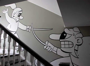 Staircase mural