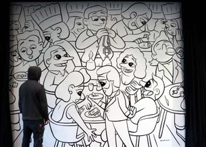Mural and menucard for Geranium restaurant in Copenhagen