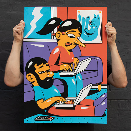 'The Couple' Silkscreen print, 50x70cm