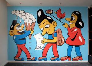 Hotel mural in Copenhagen