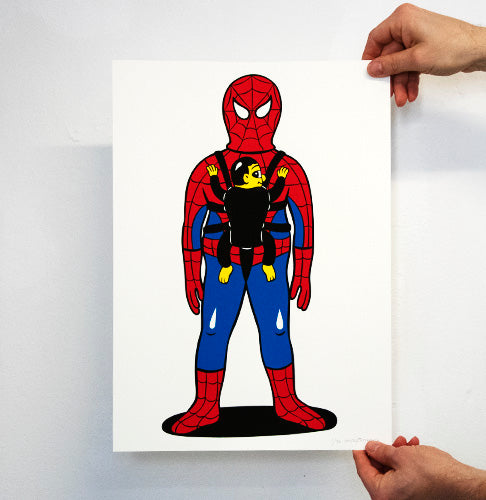 SUPER DAD. Silkscreen print A3 size