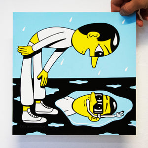 THE PUDDLE. Silkscreen print 25 x 25 cm