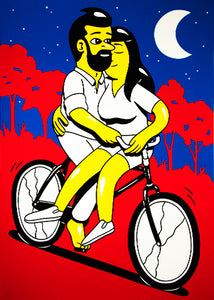 SUMMER NIGHT. Silkscreen print 50 x 70 cm