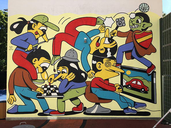 Fortet, youth club, mural.