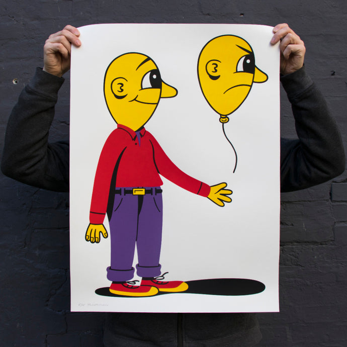 LET IT GO. New silkscreen print. Available in the webshop. 50x70cm, edition of 65. Signed and numbered by HuskMitNavn