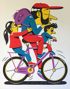 'Look Kids No Hands' Silkscreen print 40,7x50,8cm Edition of 100. Available in the webshop