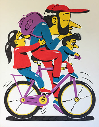 'Look Kids No Hands' Silkscreen print 40,7x50,8cm Edition of 100. Available in the webshop