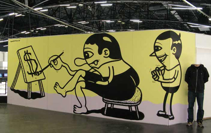 Mural at the Copenhagen art fair.