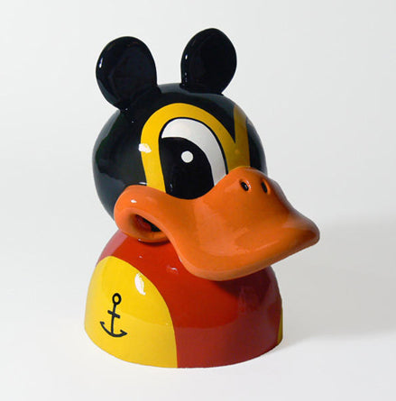 Mickey Duck sculpture.