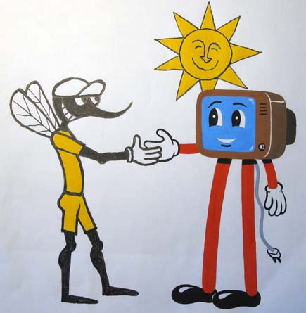 Logo drawing with Flemming Quist Møller.