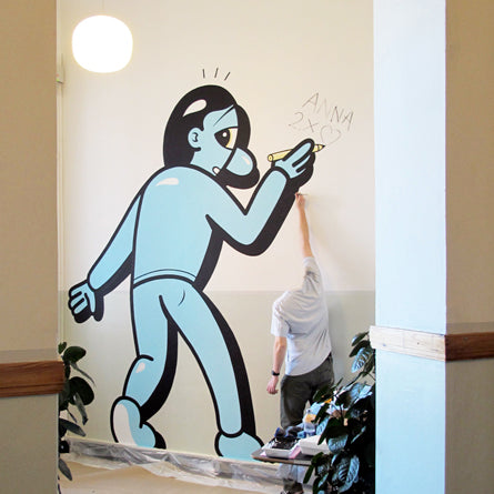 2 murals at Sønderborg Statsskole (a high school)