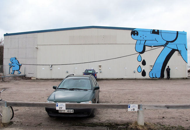 Mural in Linköping, Sweden.