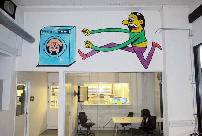 Office murals.