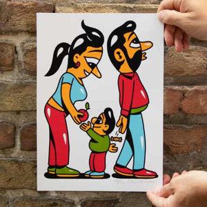'Parents' Silkscreen print. A4