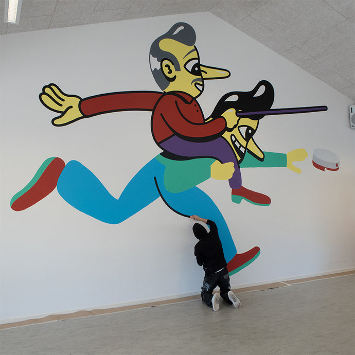 New murals at Høng Gymnasium & HF. Kindly supported by Ny Carlsbergfondet. Official opening at the high school November 30 from 19-21 o'clock. Everybody's welcome