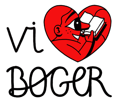 Logo for 'Vi Elsker Bøger' A childrens books festival